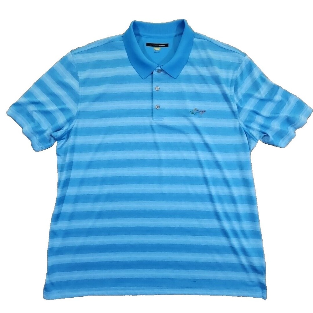 Greg Norman Play Dry Athletic Golf Polo Shirt Men's Size XXL Short Sleeve Blue